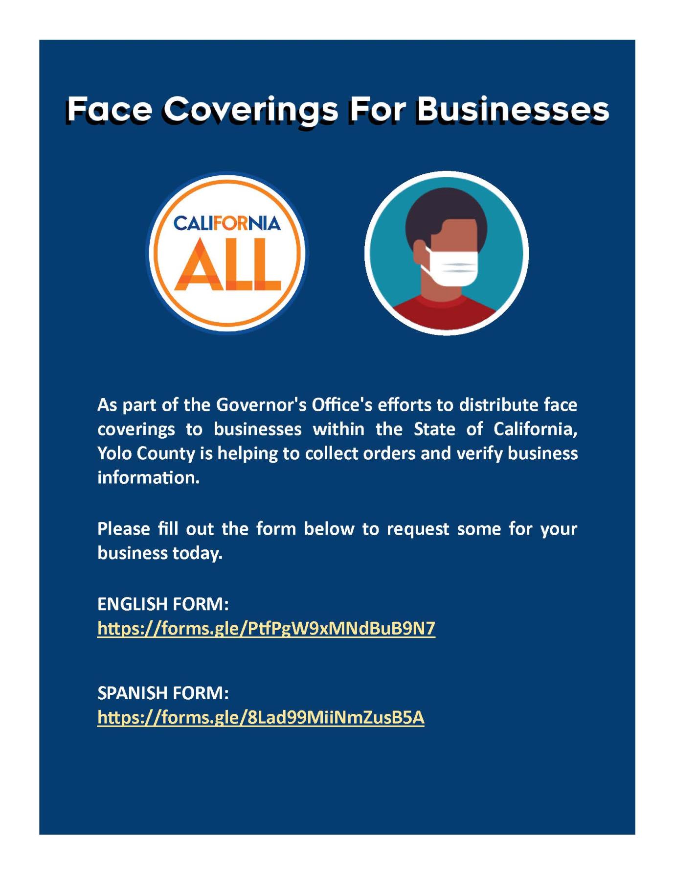 Business Face Covering Distribution (8 x 11)