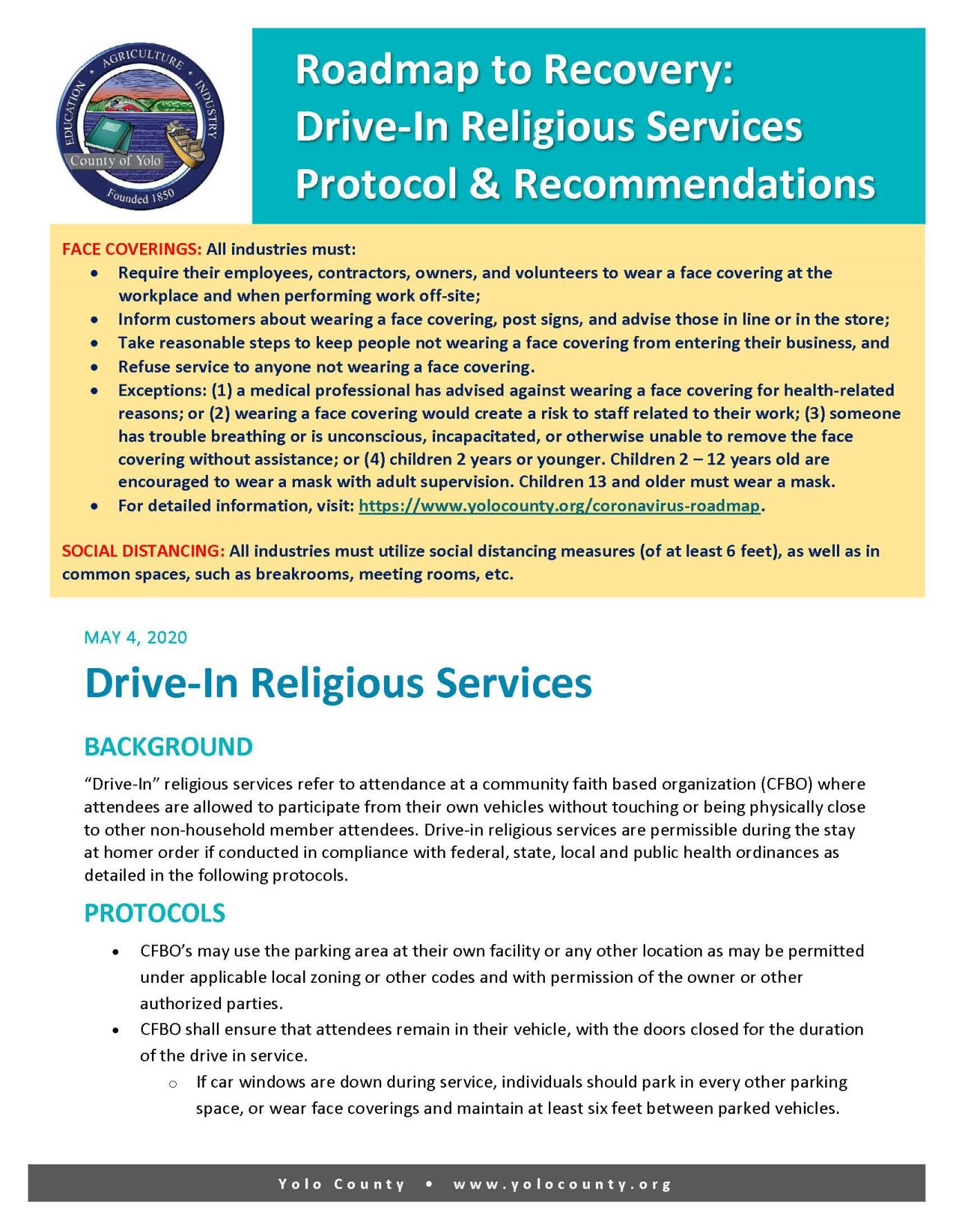 05.04.2020 Protocol-Drive In Religious Service