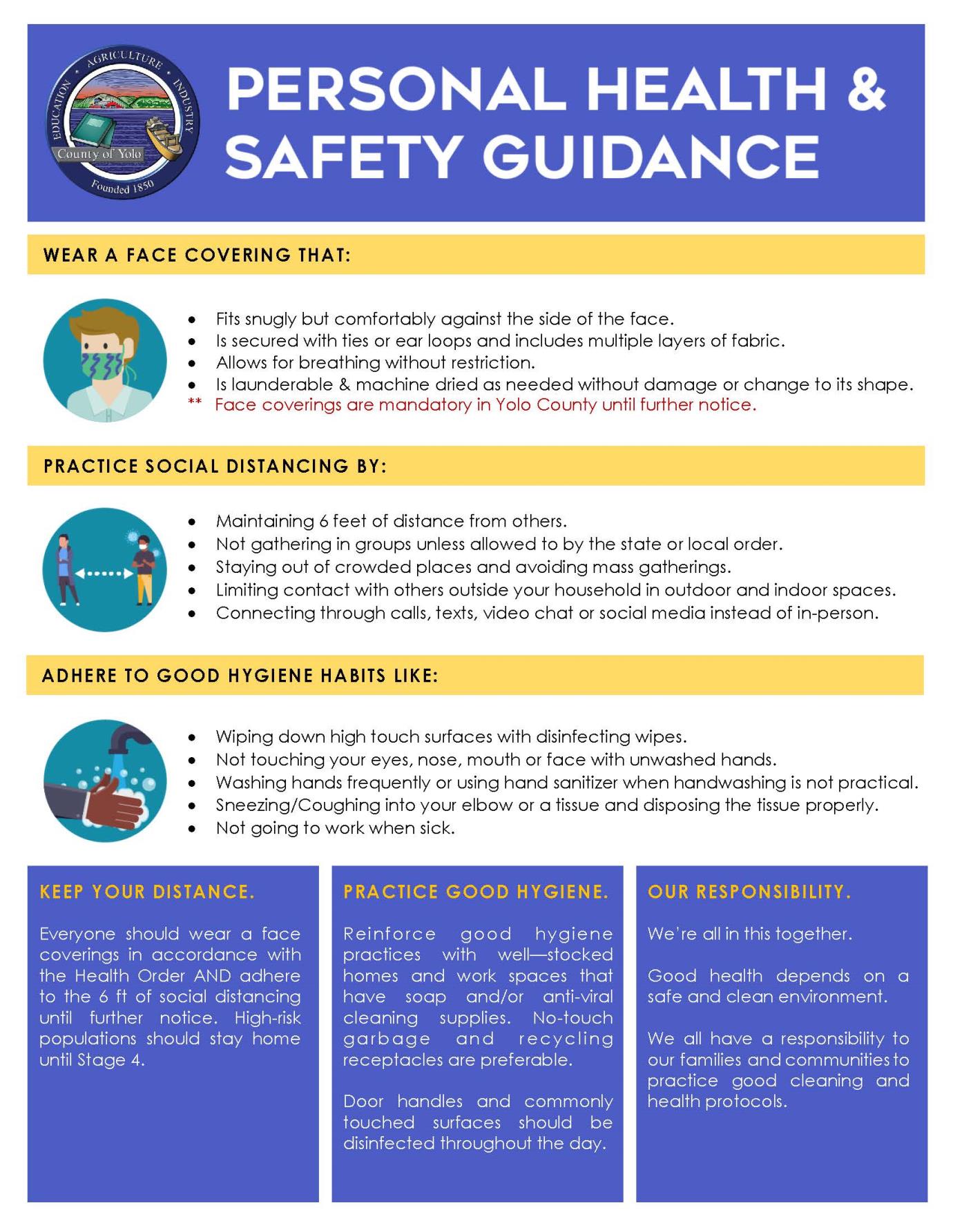 Personal Health and Safety Guidance