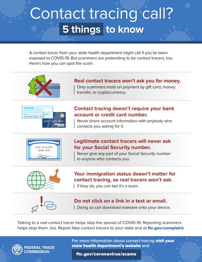 Contact Tracing Scams Flyer