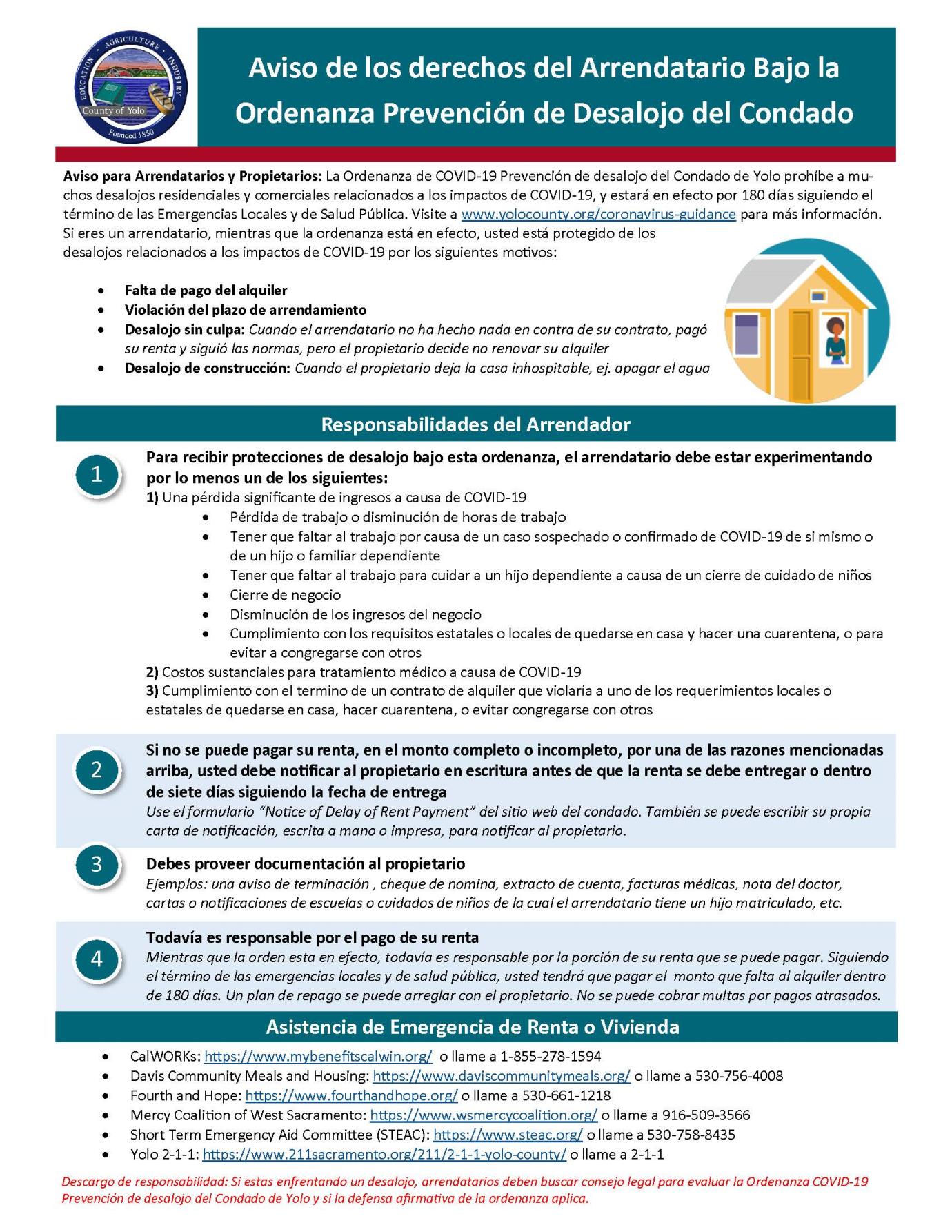 Tenant Rights Handout (Spanish)