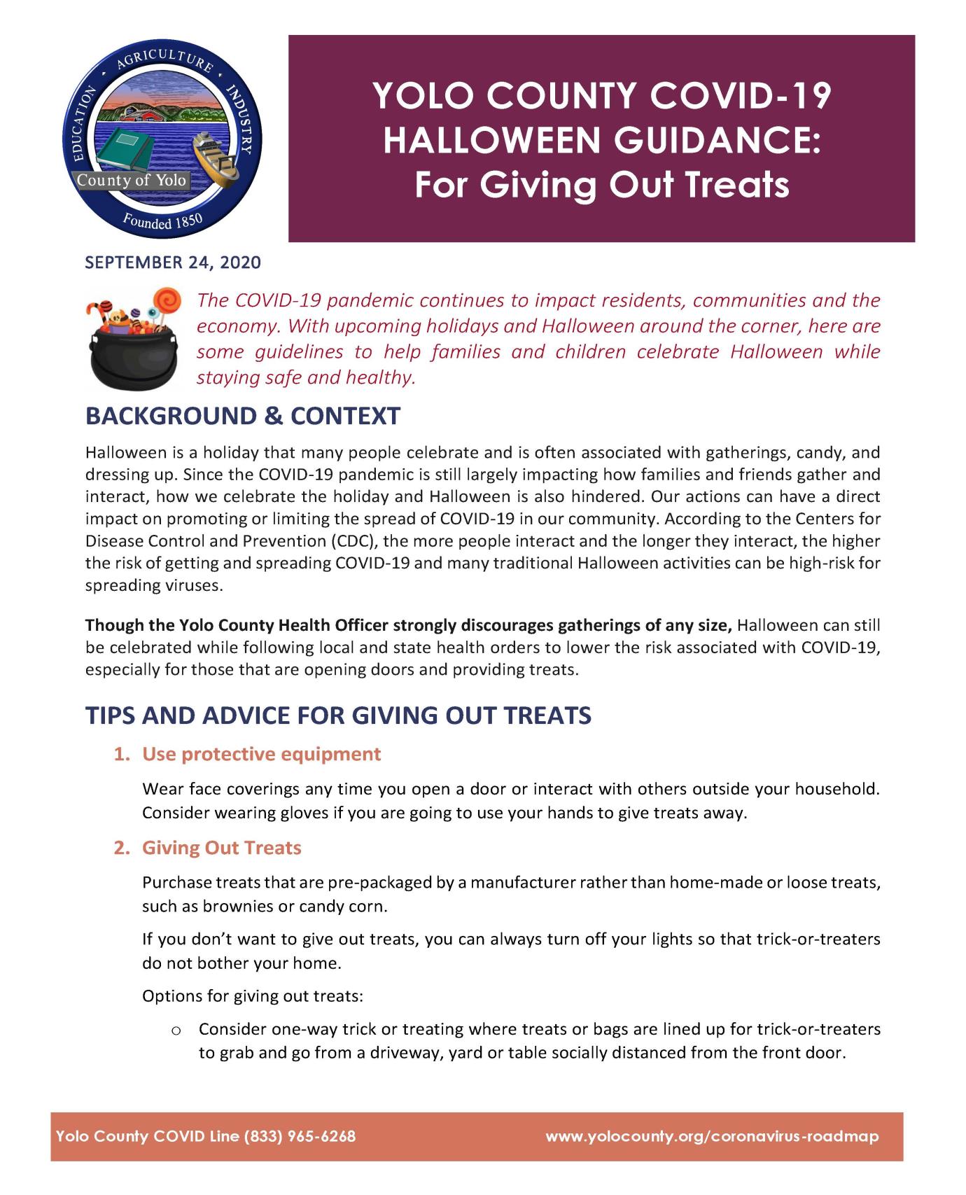 09.24.20 Halloween Guidance (Giving Out Treats)