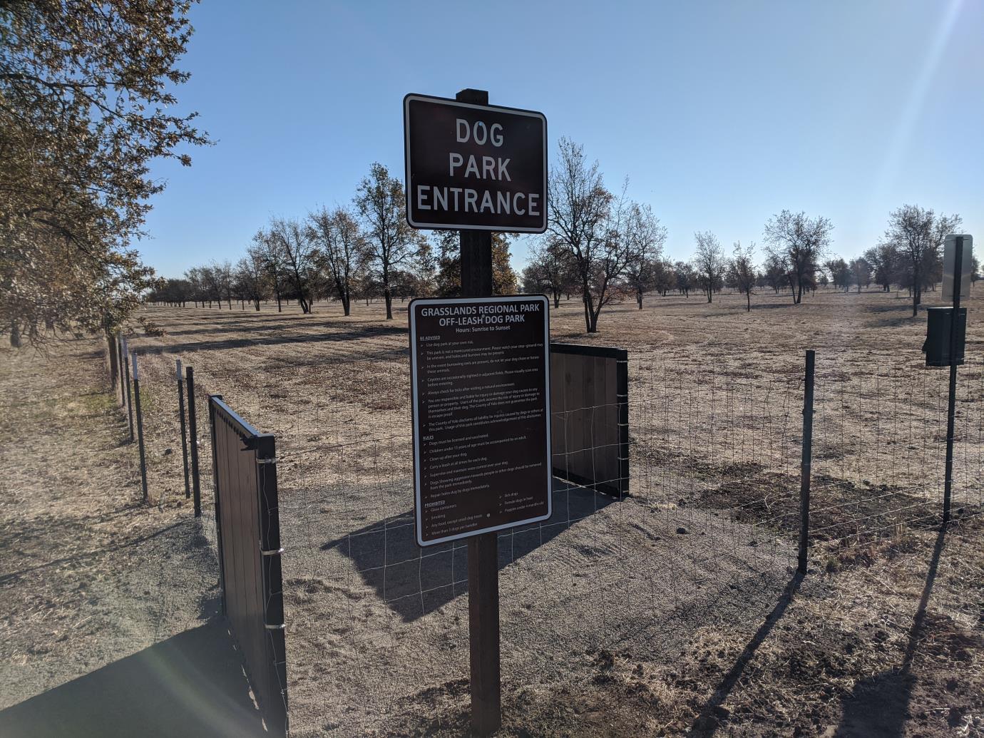 Dog Park Entrance