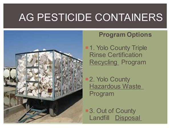 Ag Pesticide Containers Image 2021