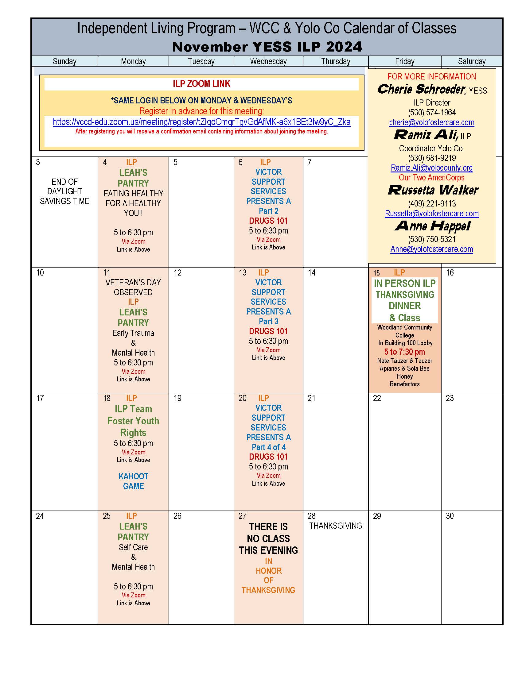 ILP NOV 2024 CALENDAR