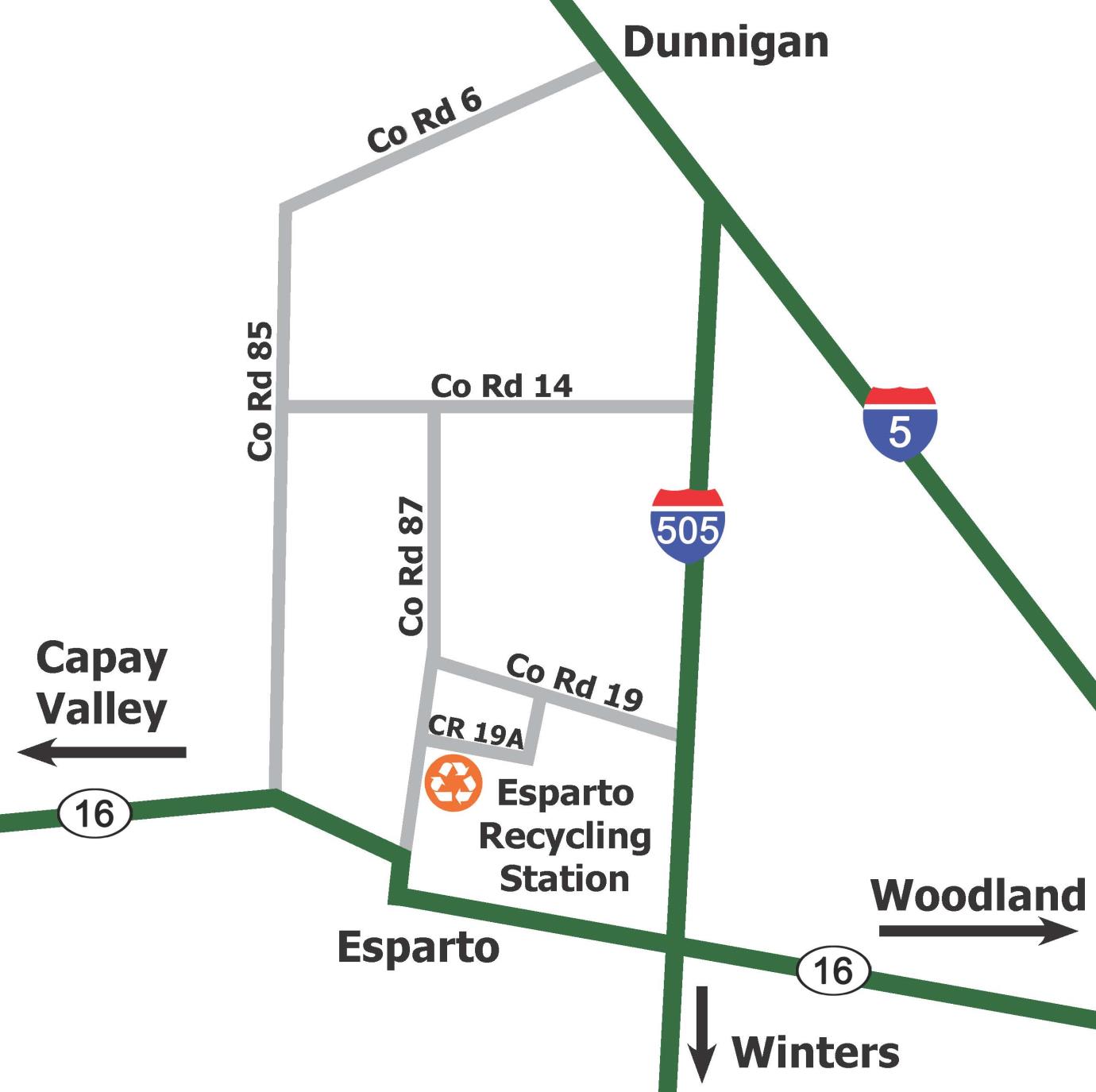 Esparto Transfer Station Map